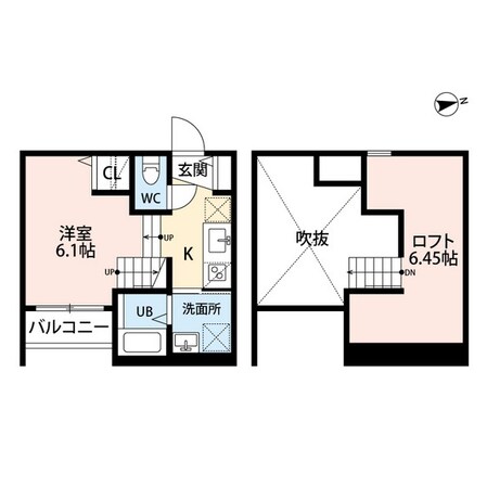 竹下駅 徒歩10分 1階の物件間取画像